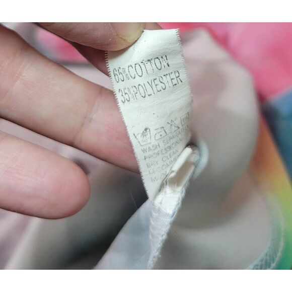 Tie Dye Cotton/Poly Short Sleeve Vneck Sz XL Tee Unbranded Medium Weight - Picture 4 of 4